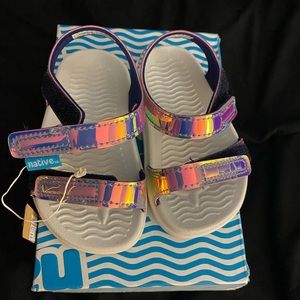 Native Charley Hologram Sandals size 6 Toddler